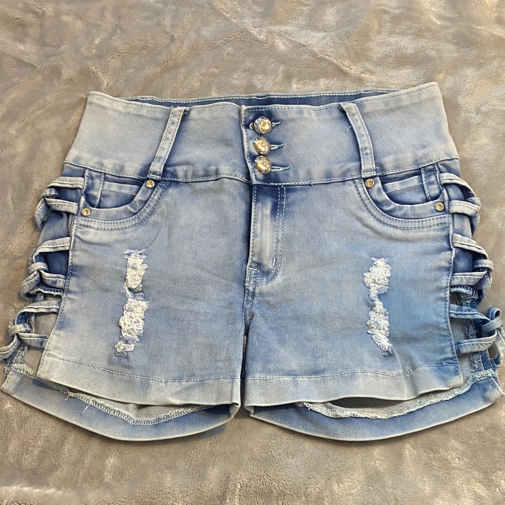 Booty Lifting Blue Denim Women Shorts